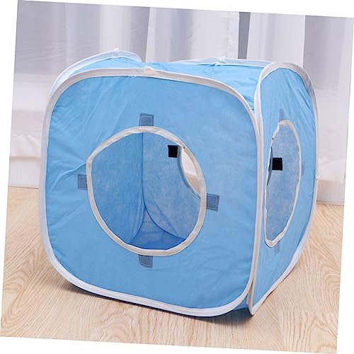 Mipcase 3pcs Portable Pet Tent Outdoor Cat Dog House Weatherproof Pop-up Shelter for Pets - color: Bluex3pcs