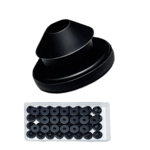 50-Pack Black Cable Railing Rubber Grommets for 1/8" 5/32" 3/16" Stainless Steel Wire, Level Metal Post Protector Sleeves, Indoor & Outdoor