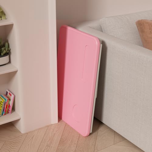UNICOO Kids Folding Table, Toddler Activity Table for Study, Snack, Art Craft and Play, Portable Plastic Children's Table for Small Spaces, Home and Playroom - color: Pink