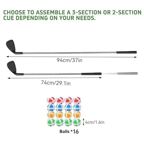 Golf Chipping Game – Portable Yard Practice Set, Indoor & Outdoor Lawn Play for Adults and Family, Backyard, Beach, Office Party, Golf Gifts for Men (2 Clubs & 16 Balls) - color: 2 Clubs & 16 Balls
