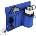 Xxerciz Beach Chair Cup Holder, Camping Chair Armrest Drink Organizer with Easily Attached Hook and Loop Strap, Universal Chair Accessory for Water Bottle, Sunglasses, Phone, Tablet, etc. (Blue) - color: Blue