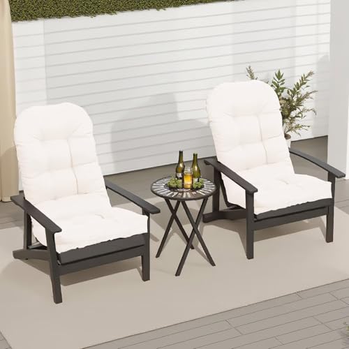 Adirondack Chair Cushion, Waterproof Outdoor Seat Cushions for Patio Furniture, Thick High Back Replacement Pad for Porch Lawn Wicker Dining Desk Chair, Rocking Chair Cushion, Beige - color: Beige