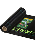 Pterying 6.5ftx300ft Weed Barrier Landscape Fabric Heavy Duty, Premium 3oz Garden Geotextile Fabric, Outdoor Weed Blocker Fabric, for Driveway Mats, Erosion Control, Ground Cover Weed Barrier - size: 6.5FTx300FT-3OZ