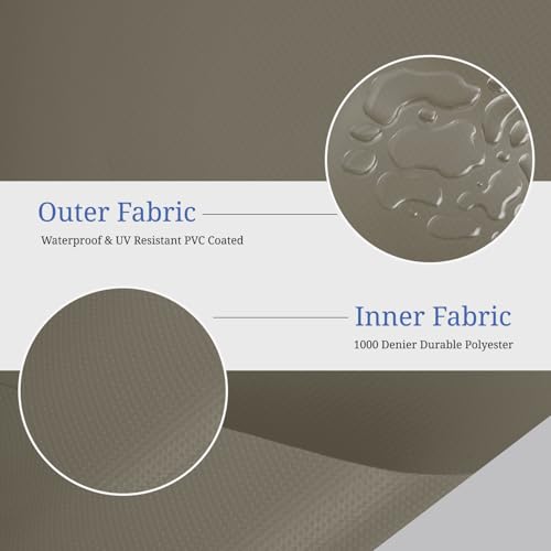 Covers & All Round Table Top Cover, 12 Oz Waterproof UV & Weather Resistant Patio Table Cover, Outdoor Table Cover for Patio Outdoor Furniture & Coffee Table (36" Dia x 4" H Inches, Beige) - color: Beige, size: 36" Dia x 4" H