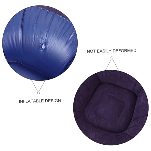 Cabilock Inflatable Bean Bag Chair with Flocked Material Portable Lazy Sofa for Indoor and Outdoor Use for Living Room Bedroom Camping and Relaxation Includes Pump and Storage Convenience