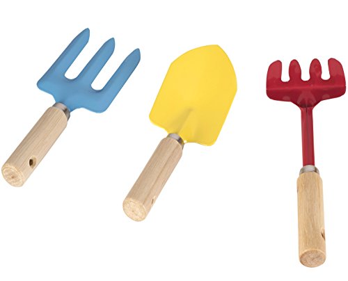 Little Gardener Tool Set with Garden Tools Bag for Kids Gardening - Kit includes Watering Can, Children Gardening Gloves, Shovel, Rake, Fork and Garden Tote Bag-Children Gardening All in One Kit