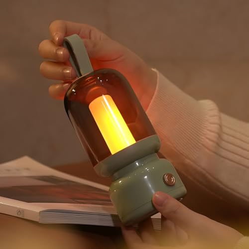 QANYI Retro Lantern,Portable and Rechargeable Lantern with LED Candles Flameless Flickering Lamp,Table Decoration Lights for Home Party Garden Patio Camping Christmas Home Decor - style: Retro