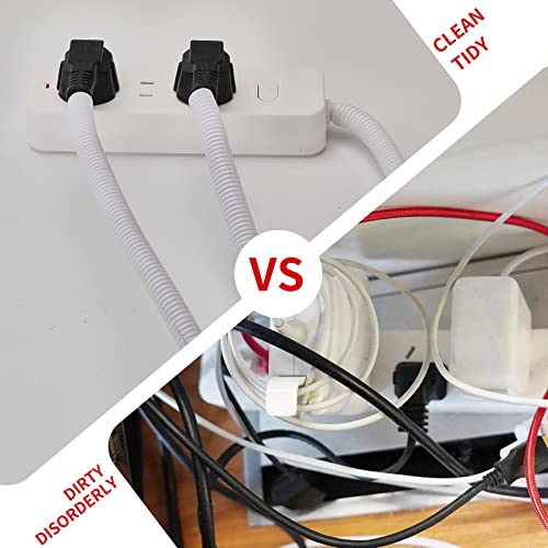 30ft Dog Cat Cord Protector Electric Wires Covers Wire Loom Tubing Protect Wires from Rabbits, Cats and Other Pets White - color: White, size: 30ft