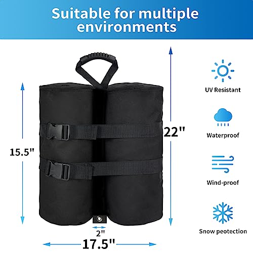 Weight Bags for Pop up Canopy Tent, 1680D Heavy Duty Leg Weights Sand Bags for Instant Outdoor Sun Shelter Canopy/Patio Umbrella, Set of 4 (340 lbs) - color: 340 lbs