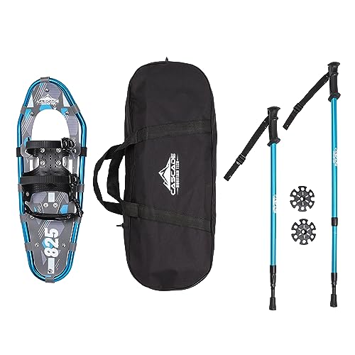 Cascade Mountain Tech Lightweight Aluminum Frame Snowshoe Set - size: 21" - Adult - Up to 150 lbs