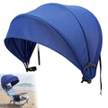 DaisyInner 1 Pcs Beach Chair Umbrella Canopy Extra Large Foldable Chair Sun Shade with Adjustable Clamp for Beach Camping Fishing Lounge Outdoor (Dark Blue) - color: Dark Blue