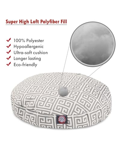 Grey Towers Grey Towers Small Round Indoor Outdoor Pet Dog Bed With Removable Washable Cover By Majestic Pet Products - color: Towers Gray, size: Small
