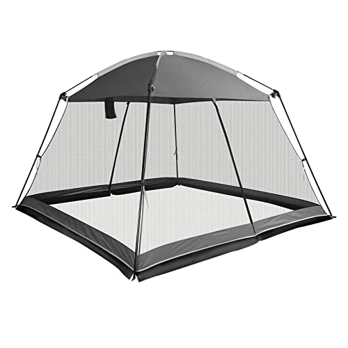 Screen House 10x10 Ft Square Camping Canopy Tent Sun Shade Gazebo Shelter Perfect for Outdoor Activities, Shale Gray - color: Shale Gray-10x10 FT