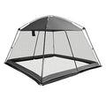 Screen House 10x10 Ft Square Camping Canopy Tent Sun Shade Gazebo Shelter Perfect for Outdoor Activities, Shale Gray - color: Shale Gray-10x10 FT