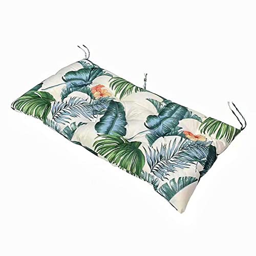 Srutirbo Waterproof Outdoor Bench Cushion, 48"x20", Swing Cushion Patio Furniture Cushions 3 Seater, for Garden Patio Furniture Lounger Bench (Leaf, 48x20 in) - color: Leaf