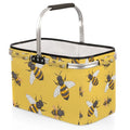 40L Large Picnic Basket Leak-Proof Folding, Internal Support Does Not House Warming Gifts New Home, Wedding Gifts for Couple - color: Bee(style 1)