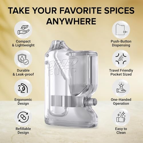Portable Pepper Shaker (Clear) - Versatile Seasoning Set, Multi Functional Salt Dispenser Spice Shakers for Easy Use - Convenient & Discrete Plastic Salt and Pepper Dispenser for Fine Spices - color: Clear