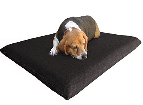 Dogbed4less Memory Foam Dog Bed for Small to Medium Large Pet with Waterproof Internal Cover, Canvas Black External Cover 34X27X3 Inches - color: Canvas Black, size: 1 Pack Medium 34"X27"X3"