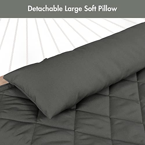 ANOW Portable Hammock Pad with Hammock Pillow, Replacement Hammock Pad, Grey - color: Grey