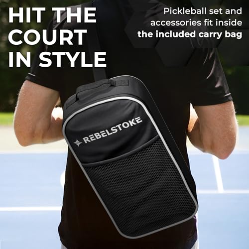 Complete Pickleball Set of 4 with Bag, Pickle Ball Paddle Set of 4, Designed in The USA, Pickleball Racket for Adults Comfort Grip, Indoor Outdoor Pickle Ball Kit, Pickleball Paddles 4 Pack - style: Abstract Lines