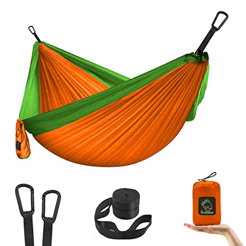 Grassman Kids Small Hammock for Camping Portable Hammock for Child Girls Boys Ultralight Backpack Mini Hammocks with Straps Orange - color: Oange, size: one pack