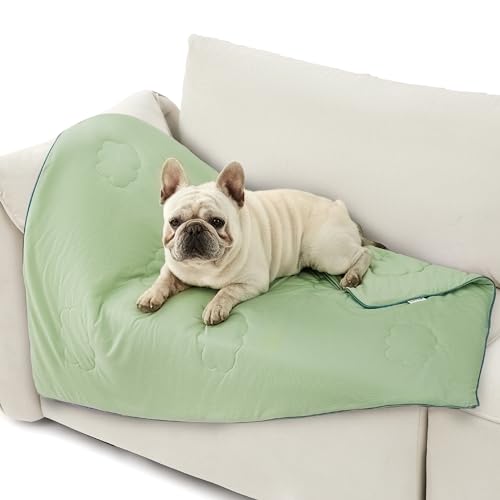 LE SURE Premium Cooling Blankets for Medium Dogs - Washable Dog Cooling Throw Blanket with Q-MAX>0.4，Durable Self Cooling Pet Mat for Cat, Soft Cooling Summer Blanket for Hot Weather, Green, 30x40 - color: Green, size: M(30x40")
