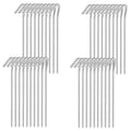 9" Tent Stakes, Heavy Duty Tarp Camping Stakes, Galvanized Metal Pegs for Outdoor Decorations, 40 PCS - size: 9"
