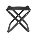 Portable Folding Camping Stool, Lightweight Aluminum Frame, Black Oxford Fabric, 10.2 x 10.2 x 11 inches