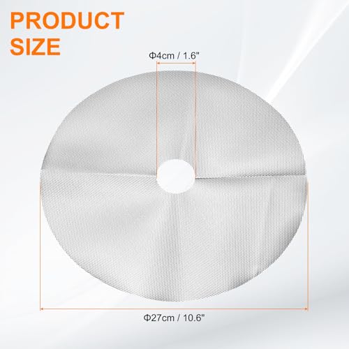 HARFINGTON 20pcs Tree Mulch Ring 10.6 Inch Non-Woven Round Tree Protector Weed Barrier Mat Plant Cover Rings for Weed Grass Control Root Protection, Silver - size: 10.6