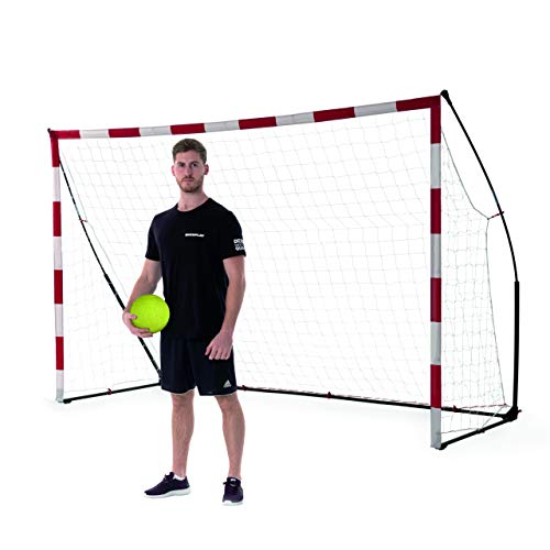 QUICKPLAY Portable Official Handball Goal 3x2m – with Weighted Base & Rubber Feet Based on KICKSTER Technology – Quick Setup for Indoor Training – Includes Carry Bag - style: 3 x 2M