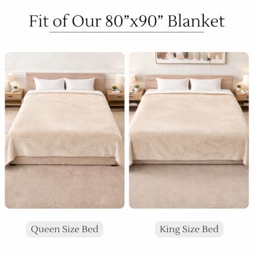 Waterproof Blanket for Bed Intimacy (90"x 80" King Size) Reversible Fleece | Sherpa, Love Blanket, Water Proof TPU Stain Proof Couch Furniture Mattress Winter Large Dog Bed Cover - Beige - color: Beige, size: 90 X 80 Inch
