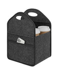 4 Cup Drink Carrier with Handle, Portable Felt Reusable Cup Holder for Hot & Cold Drinks, Coffee Carrier for Delivery, Takeout, Picnics, Parties - size: 4 Cup
