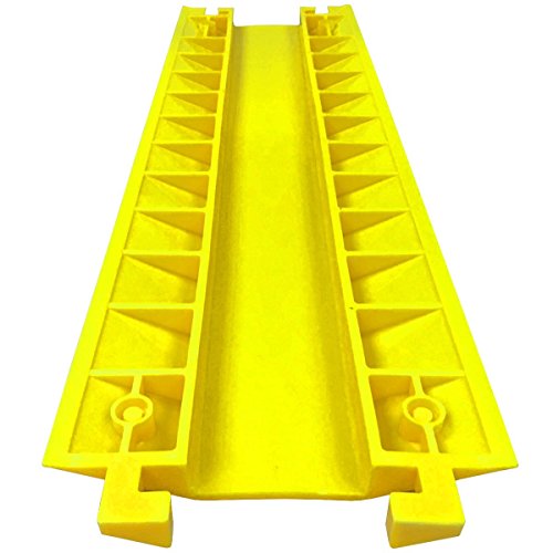 EZ Runner PVC Drop Over Cable Ramp Cable Protector - Single Channel - Yellow (Pack of 2) - color: Yellow, size: 1-Channel (2 Pack)