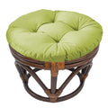 Futon Seat Cushion, Overstuffed Round Tatami Indoor Outdoor Seat Pads Chair Pad, Solid Color Footstool Cushion, not Include Chairs(18inch) (Light Green) - color: Light Green