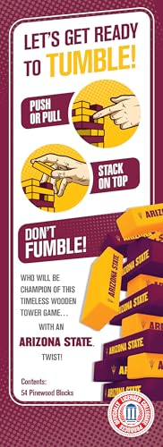 Baby Fanatic MasterPieces Game Day - NCAA Arizona State Sun Devils - Officially Licensed Tumble Tower, Real Wood Blocks - style: Arizona State Sun Devils