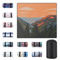 80x80 Waterproof Picnic Blankets Outdoor Sandless Beach Blanket Foldable Padded Ground Grass Park Lawn Mat Tent Camping Rug Backpack Hiking Roadtrip Gadgets Gifts Rv Car Travel Trailers Items - color: Green Mountain, size: 6'8" x 6'8" (Square)