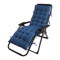 Lounge Chair Cushion Faux Linen Chaise Lounge Cushion with Ties Indoor Long Bench Cushion for Recliner Deck Chair Dormette Swing Bench 63 Inch Navy - color: Navy