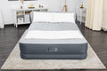 SleepLux Queen Air Mattress with Headboard | Supersoft Snugable Top, Extra Durable Tough Guard | Raised Airbed with Built in Pump + USB Charger (90"x60"x29") Grey - style: Queen ToughGuard with Headboard