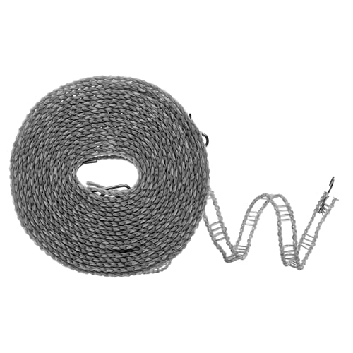 uxcell Windproof Clothesline, 5M 16.4ft Plastic Non-Slip Clothes Drying Rope Portable Travel Clothesline for Courtyard Outdoor Laundry Camping, Grey - color: Gray, size: 16.4ft