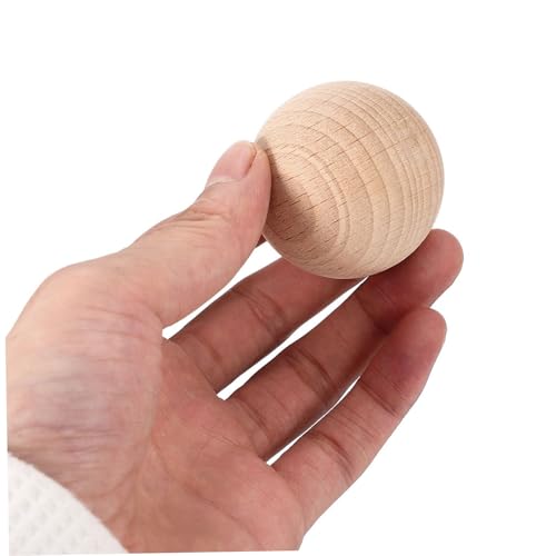TOYANDONA 5PCS Wooden Croquet Balls Set for Outdoor Lawn Games Sturdy Solid Wood Balls for Backyard Croquet DIY Crafts and School Projects