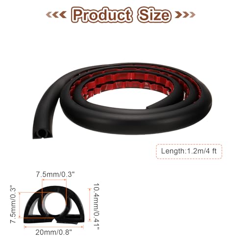 HARFINGTON 4ft Cord Cover Floor W0.3 x H0.3 Inner Channel PVC Hide Extension Cable Floor Wire Hider Wire Covers Protector for Prevent Cable Trips Cables Management, Black - color: Black, size: W0.3"xH0.3"x4ft