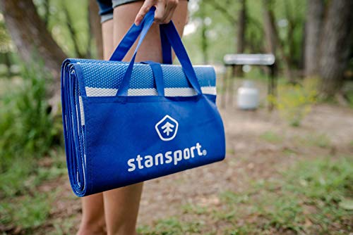 Stansport Tatami Straw Ground Mat 60" L x 78" W - color: Blue