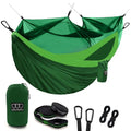 Gold Armour Camping Hammock - Camping Essentials, Double Hammock with Bug Net, Camping Gear Portable Hammock for Outside, Hiking, and Travel (Green & Lime Green) - color: Green & Lime Green