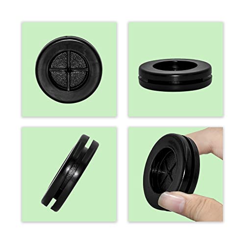 Flyshop Black 12mm 1/2" Rubber Grommet, 10mm 3/8" ID, Hole Grommets Synthetic Rubber Plug Wire Protection, Round, Double-Sided, 4-Pack (Size 10mm x 12mm) - size: 1/2" (12mm) Drill Hole