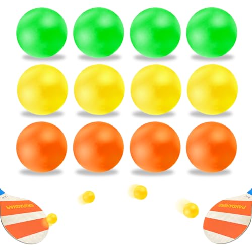 Pandahero Beach Paddle Ball Replacement Set - 12 Colorful High Visibility Waterproof Balls, Suitable for Smash Ball, Pro Kadima, and All Kinds of Outdoor Beach Paddle Games - style: 12 balls