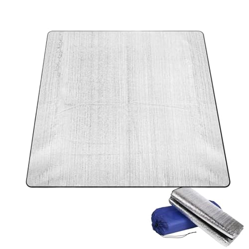 Foam Foil Mat - 200x200cm Waterproof Insulation, Thermal Tent Sleeping Mat, Reflective Ground Sheet | Protective Picnic Blanket for Campers Hikers Women Men Backpacking Hiking Music Festival