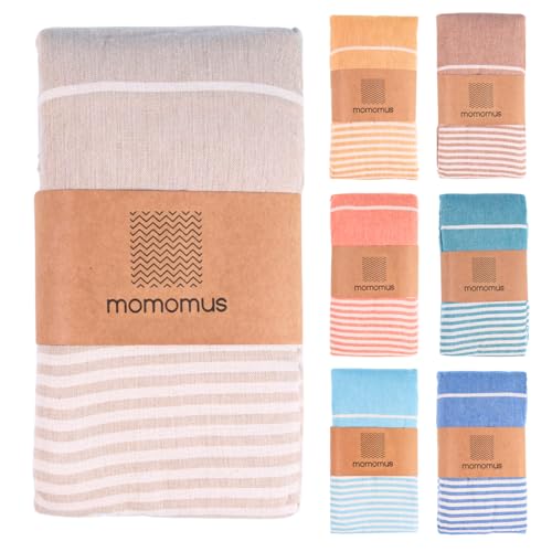 Extra Large Turkish Beach Towel Style – 100% Cotton, Sand-Free Comfort | Oversized Beach Towel – Sandproof Beach Blanket – Big Beach Mat - Outdoor Picnic Blanket (Beige, 83x94 in) - color: Beige