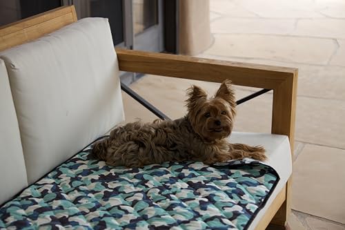 Waterproof Blanket, 29" x 34” - Seat Cover for Dogs and Pets. Ideal for Small and Medium Pet Crate Blankets, Settle mat, Diaper Changing and Playmat for Babies - color: Blue / Gray