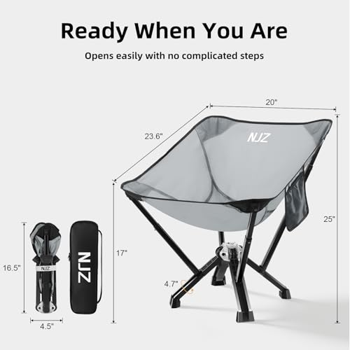 Folding Outdoor Chair — Easy Outdoor Comfort, Simple One-Piece Design, Stable Aluminum Frame, Relaxed Seating for Backyard, Camping & Everyday Use - color: Grey, size: A