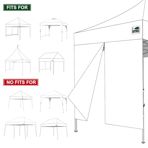 Eurmax USA 10FT Instant Canopy SunWall with Middle Zipper Wall for Pop Up Canopy Tent，1 Pack Sidewall (Black) - color: black, size: 10x5.7ft